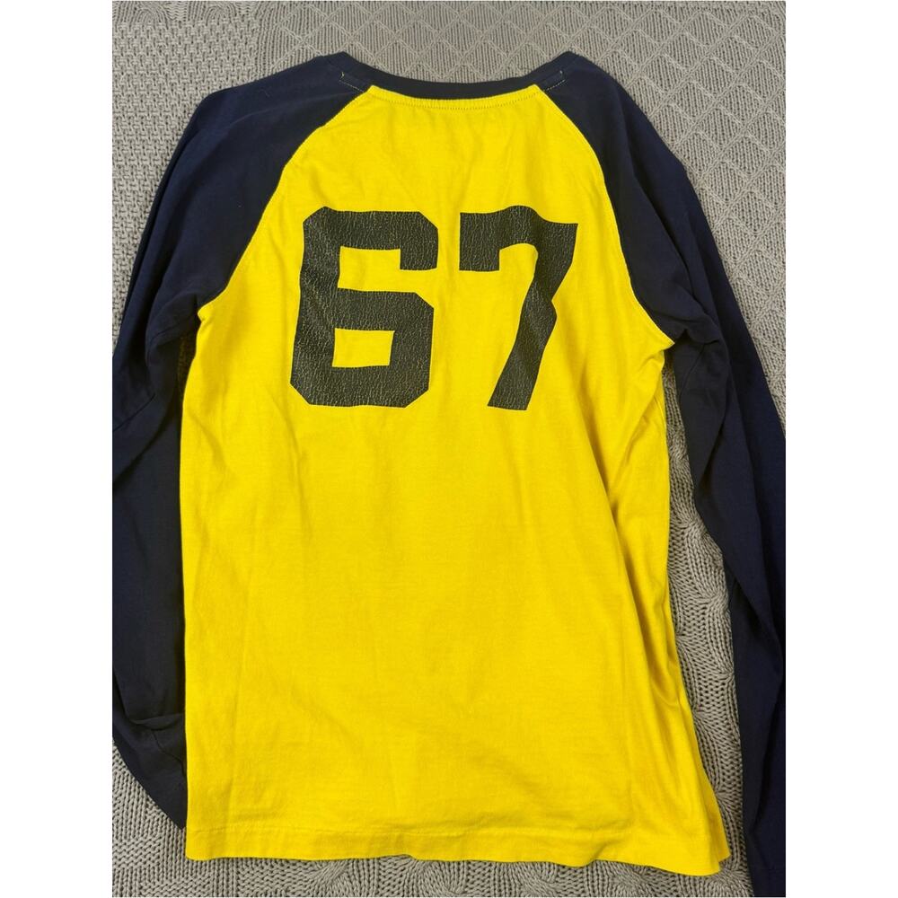 Polo by Ralph Lauren Yellow & Navy Long-Sleeve 67 Raglan Tee M - Picture 10 of 14